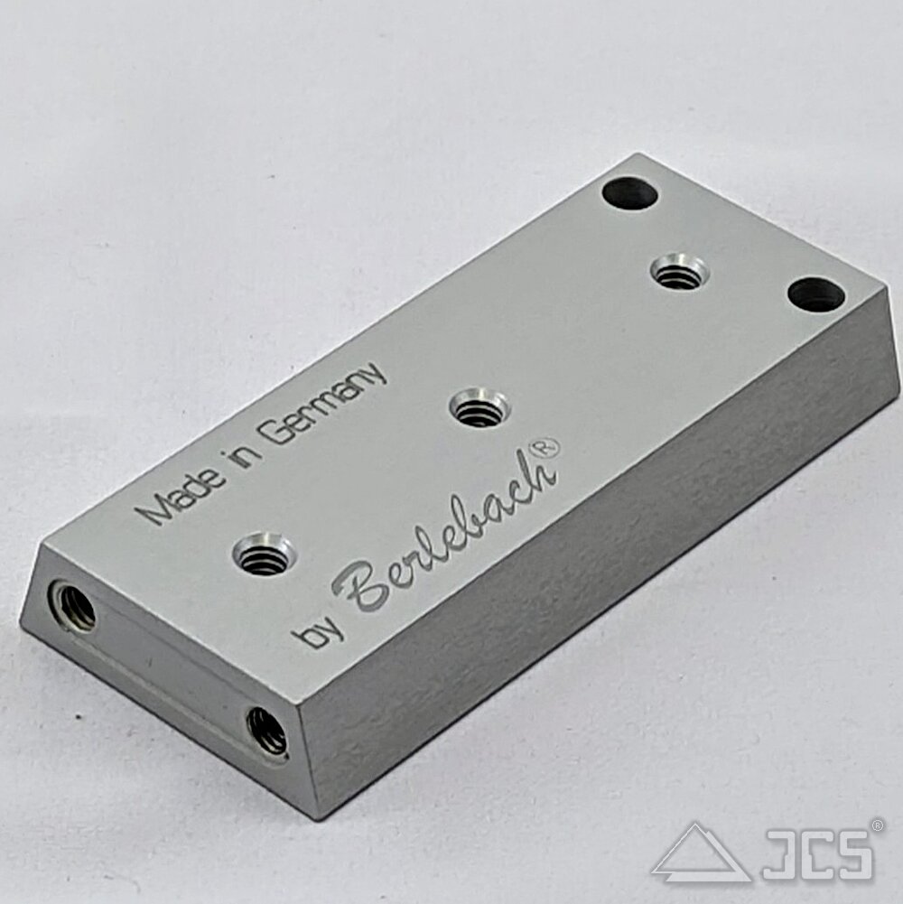Berlebach Prismenschiene 10cm silber eloxiert