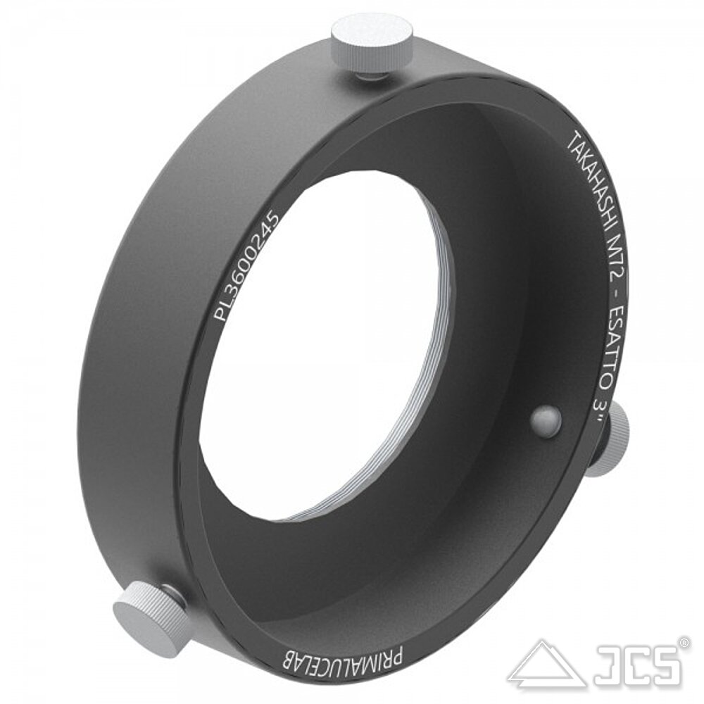 PrimaLuceLab Adapter für Takahashi mit M72 Gewinde für 3" ESATTO motorisierter Okularauszug