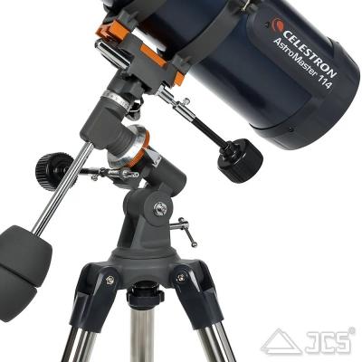 Celestron AstroMaster 114 EQ-MD + Smartphone-Adapter Newton 114/1000, f/9 mit Montierung CG-2