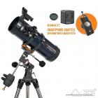 Celestron AstroMaster 114 EQ-MD + Smartphone-Adapter Newton 114/1000, f/9 mit Montierung CG-2