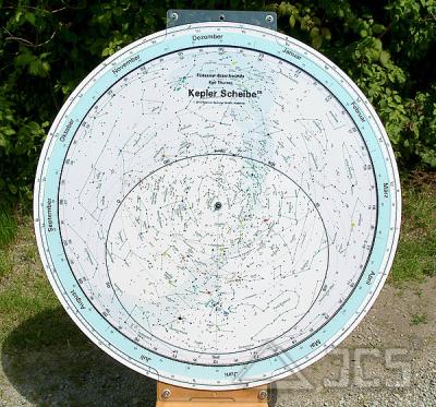 Drehbare Sternkarte Kepler 100 cm 30SE. 30 Grad Süd, Englisch
